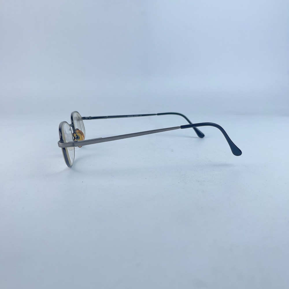 Baron‎ A7057 Men's Eyeglasses Frame Silver Metal Full Rim Rectangle 48-20-140 mm - Picture 3 of 12
